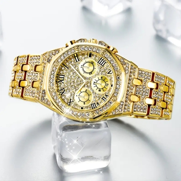 Golden Rhinestones Watch - Picture 5 of 7